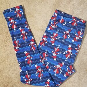 LuLaRoe x Disney Captain Hook Villains Leggings Tall & Curvy Lounge 12-18 Pants